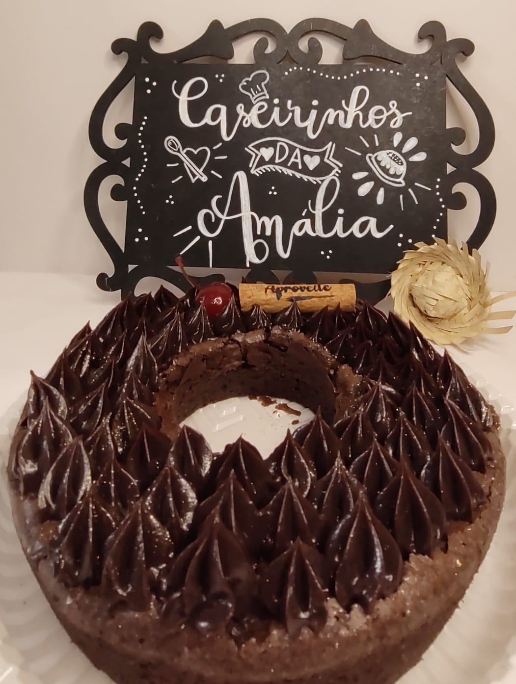Bolo Brownie com Brigadeiro 